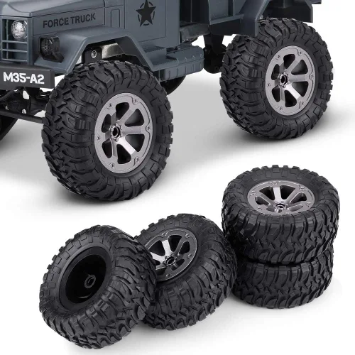 Vista 9 de 4pcs RC Crawler neumáticos, rueda plástica de goma para 1/16 RC coche 1.0 C24 actualizaciones