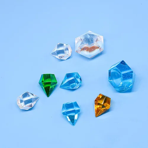 Vista 3 de 2 moldes de silicona con gemas de diamante 3D, molde de silicona transparente para hacer proyectos de manualidades de resina epoxi Silicona