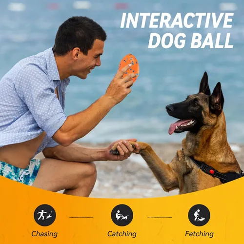 Vista 8 de FUSOTO Pelotas de 5.5 pulgadas para perros, juguetes de fútbol duraderos para perros masticadores agresivos, pelotas de rugby grandes, juguetes