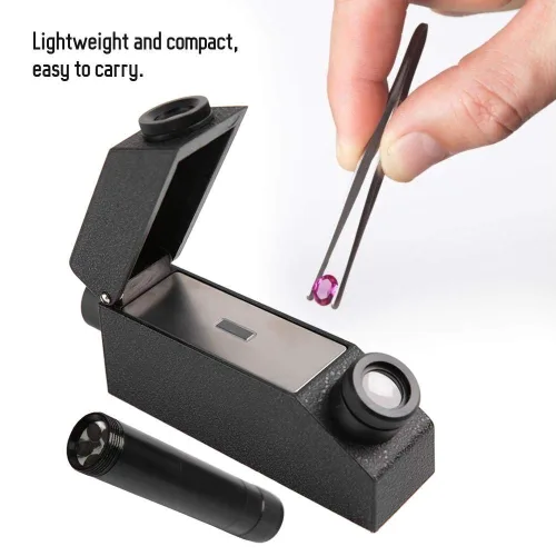 Vista 6 de Refractómetro de gemas, joyería RHG181 1.30-1.81 Refractómetro profesional de gemas de ldentificación con líquido de índice reflectante de 0.1 fl oz