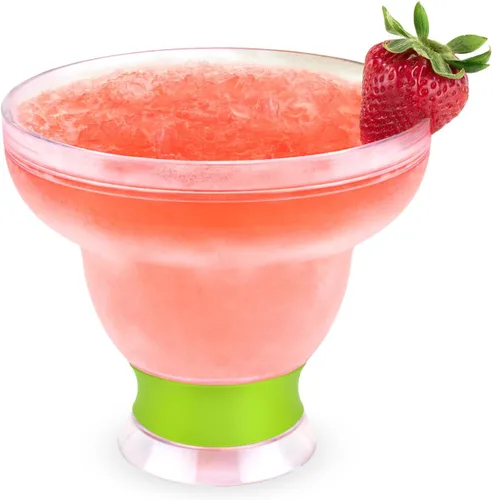 Vista 15 de HOST FREEZE - Vasos de Margarita sin tallo, vasos de cóctel de plástico aislados para bebidas congeladas, vasos enfriadores de doble pared para Azul
