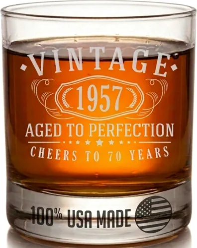 Vista 16 de Vintage 2005 Grabado 11oz Whisky Glass 21st Birthday Regalos para él ella 2-Claro