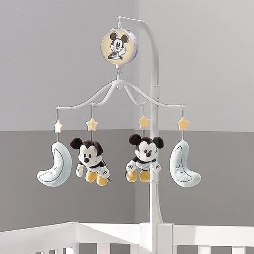 Vista 7 de Lambs & Ivy Disney Baby Moonlight Mickey Mouse Móvil Musical Calmante para Cuna de Bebé Luz de luna Mickey