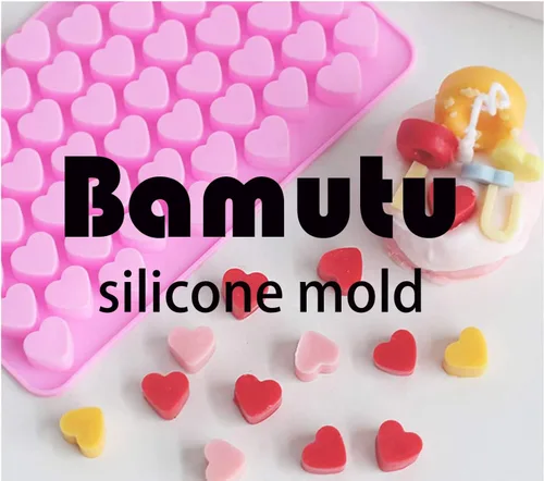 Vista 4 de Molde de silicona en forma de corazón para derretir cera, 2 unidades de 55 cavidades de corazón de San Valentín, molde de silicona para chocolate