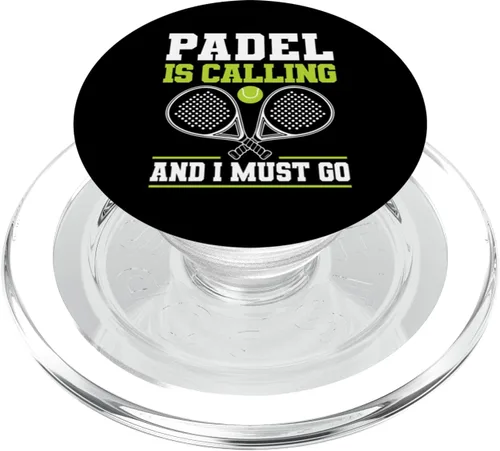 Vista 7 de Padel is Calling y I Must Go Paleta de pádel PopSockets Adhesivo PopGrip