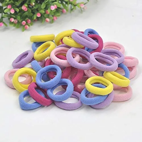 Vista 8 de Accesorios para el cabello para niñas y niños, bandas de goma para cola de caballo, bandas elásticas para el cabello (negro)