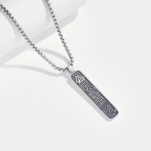 Vista 4 de Collar vikingo de plata de ley para hombre, collar de Mjolnircuervobrújula para hombres y mujeres, joyería nórdica, regalo para padre, marido, novio