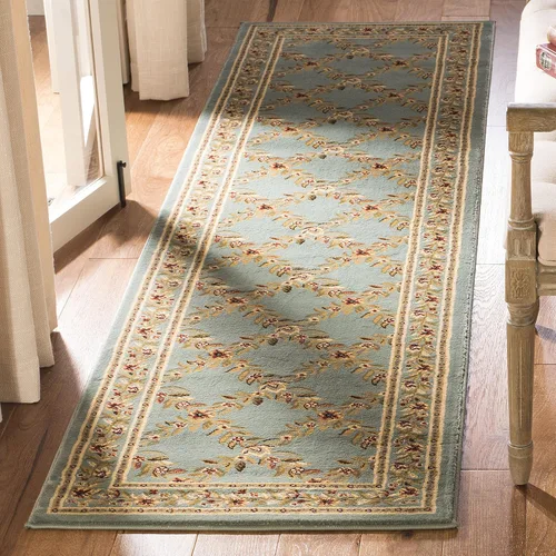 Vista 16 de SAFAVIEH Lyndhurst Collection - Alfombra de pasillo, 2 pies 3 pulgadas x 8 pies, color negro y marrón, diseño tradicional de enrejado floral,