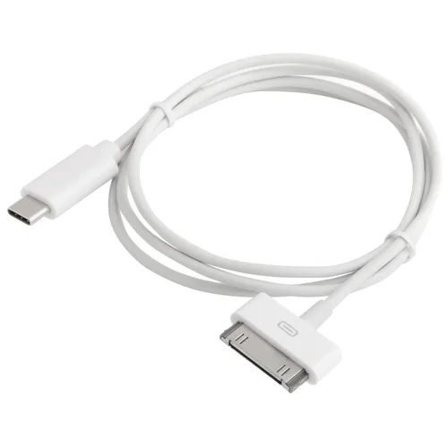 Vista 4 de KabelDirekt Cable adaptador de 30 pines a USB C para iPhone 4S/4/3G/3/1, iPad 3/2/1, iPod 3 – 3 pies – macho a macho, blanco