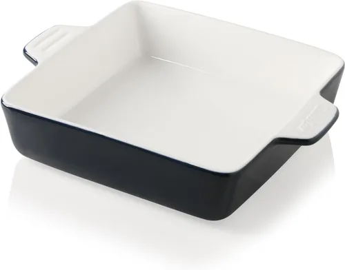 Vista 23 de Sweejar Plato de Cerámica para Hornear, Bandeja Rectangular Pequeña para Hornear con Asas Dobles, 20 Oz para Cocinar, Brownie, Cocina, 6.5 x 4.9 x
