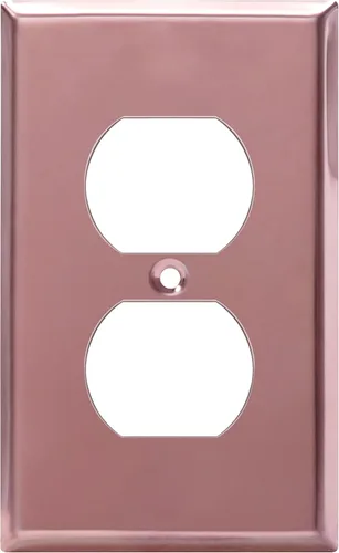 Vista 21 de ENERLITES Placa de pared de metal para receptáculo dúplex, acero inoxidable, tapa de tomacorriente, resistente a la corrosión, tamaño estándar
