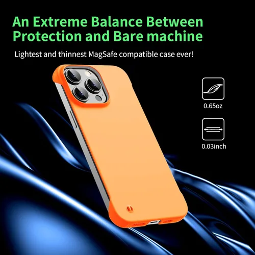 Vista 2 de GRECAZO Funda Magnética Delgada Compatible con iPhone 14 Pro Funda para Teléfono 6.1"(2022) Ultra-Delgada Ligera Duradera Sin Marco Mate Rígida