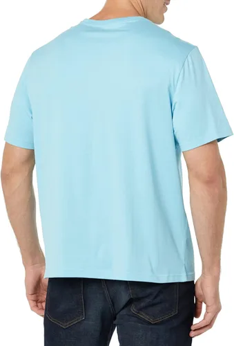 Vista 3 de Tienda Essentials Camiseta de manga corta con cuello redondo para hombre, ajuste regular, paquete de 2