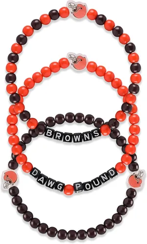 Vista 24 de FOCO NFL unisex-adult NFL Team Logo Officially Licensed 3-Pack Beaded Friendship Bracelets