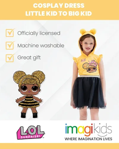 Vista 4 de L.O.L. Surprise! Queen Bee - Vestido de malla para niñas pequeñas y grandes
