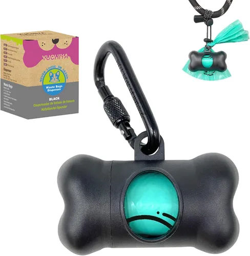 Vista 19 de Dispensador de bolsas de recogida de caca de perro con 1 rollo de color aleatorio, bolsas de residuos para perros a prueba de fugas y perfumadas