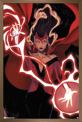 Vista 16 de Trends International Marvel Comics - Póster de pared de Bruja Escarlata #2 de Bruja Escarlata, 14.725 x 22.375 pulgadas, versión enmarcada de madera