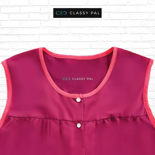 Vista 4 de Delantales para mujer con bolsillos, talla grande, mandiles para mujer
