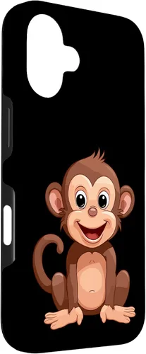 Vista 3 de iPhone 16 Monkey Lover - Funda de regalo con diseño de silueta para hombres, mujeres y niños