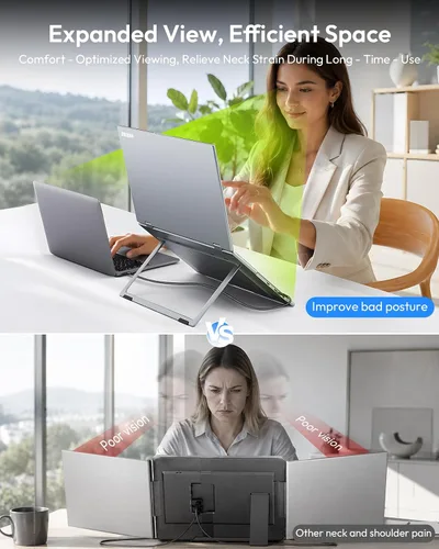 Vista 8 de Monitor portátil, doble monitor de pantalla táctil de 16 pulgadas