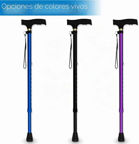 Vista 7 de RMS Bastón para caminar – Bastón ajustable – Bastón de aluminio ligero con mango ergonómico y correa para la muñeca – Ayuda ideal para la vida