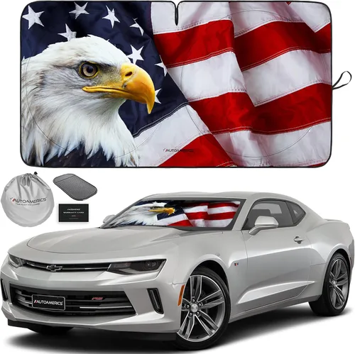 Vista 60 de Parasol de Parabrisas de Una Pieza - Parasol Cromado Líquido Plegable para Ventana Delantera de Auto para Carros SUV Camión - Protector Visor