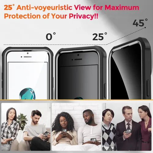 Vista 2 de [Bucle de CD + protector de pantalla de privacidad] Funda magnética para iPhone 7/8/SE 2020/SE3, [protección contra caídas de grado militar]