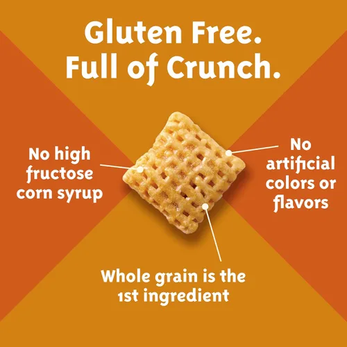 Vista 6 de Honey Nut Chex Cereal para el desayuno, sin gluten, hecho con grano entero, 12.5 onzas Made with Real Honey & Natural Almond Flavor, 13g Whole