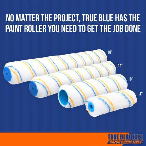 Vista 6 de Fundas para rodillos de pintura profesionales True Blue de 18 pulgadas, 18 pulgadas, mejores para todos los tipos de superficies de pintura, paquete