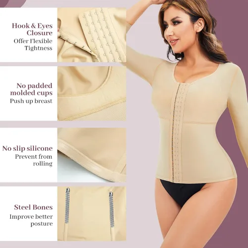 Vista 2 de RDSIANE Fajas adelgazantes para adelgazar la cintura con control de abdomen Body Shaper Cintura Trainer Body Body con compresión de brazos