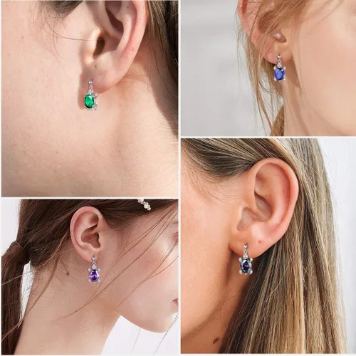Vista 7 de Hipunk Turtle Jewelry 925 Sterling Silver Women Animal Sea Turtle Birthstone NecklaceEarringRingBracelet Sets Birthday Jewellery