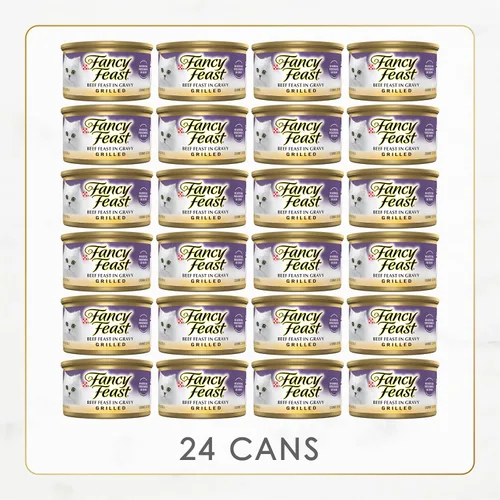 Vista 5 de Purina Fancy Feast - Comida para gatos húmeda, en salsa, enlatada y grillada