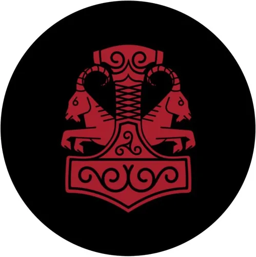 Vista 3 de Pagan Viking Mjolnir Norse Scandinavian Thors Hammer PopSockets Swappable PopGrip