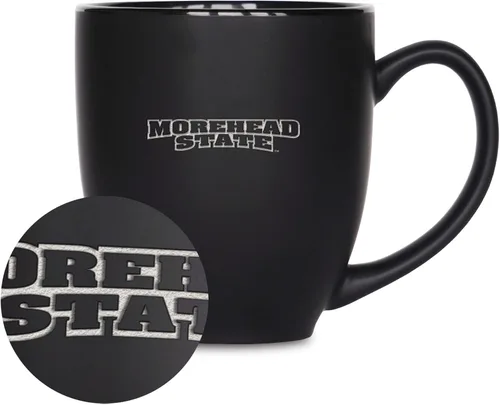 Vista 140 de Rico Industries - Taza de cerámica mate negra con grabado láser estándar de 15oz para NCAA (escuelas T & U) - Para bebidas calientes o frías
