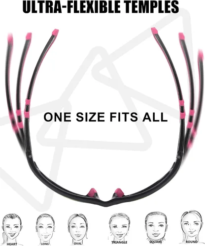 Vista 5 de Myiaur Lentes de sol deportivos polarizados para mujeres y hombres, con protección UV, lentes espejados, resistentes y elegantes, M8140