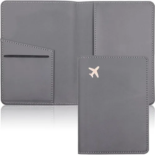 Vista 8 de Estuche para pasaporte, ranuras para pasaporte, tarjetero para pasaporte y tarjeta de vacunación, bonita funda para pasaporte para mujeres