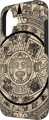 Vista 2 de Funda para iPhone 16 Mexican Aztec Sun Stone Maya Calendar VII