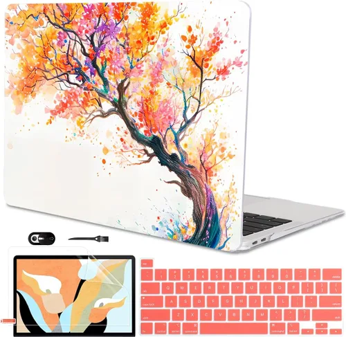 Vista 17 de Funda compatible con MacBook Pro de 13 pulgadas 2022 2021-2020 versión A2338 M2/M1 A2251 A2289 A2159 A1989 A1706 Touch ID, carcasa rígida