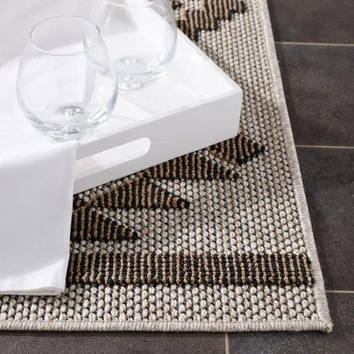 Vista 4 de SAFAVIEH Global Collection - Alfombra de pasillo, 2 pies 2 pulgadas x 8 pies, diseño beige y beige oscuro, no desprende pelusa y de fácil cuidado