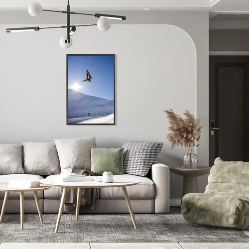 Vista 6 de Pósteres de Lona de Acción de Esquí Geniales y Modernos Arte de Pared de Deportes Extremos de Invierno Escena de Nieve Preppy Impresiones de Esquí