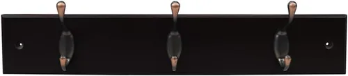 Vista 13 de Home Basics Estante colgante de pared blanco con 3 ganchos dobles para entrada elegante y espacios de vida organizados