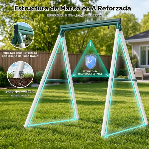 Vista 6 de Trekassy Columpio de platillo resistente de 600 libras con soporte