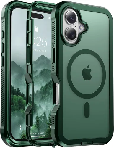 Vista 95 de jaroco - Funda magnética compatible con MagSafe para iPhone 11 de 6.1 pulgadas; protección de grado militar contra caídas, de doble capa