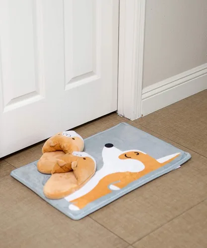 Vista 9 de Nayothecorgi Pantuflas Corgi suaves - Talla única, Naranja