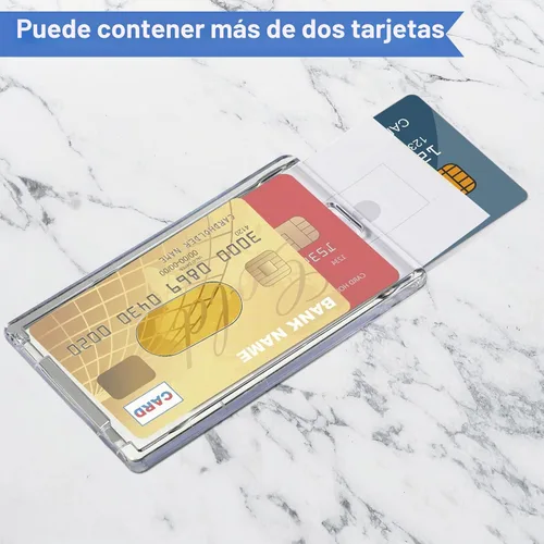 Vista 4 de Chinco - 30 portatarjetas de plástico duro, verticales, transparentes, para tarjetas de identificación Acrylic Heavy Duty Id Card Holder
