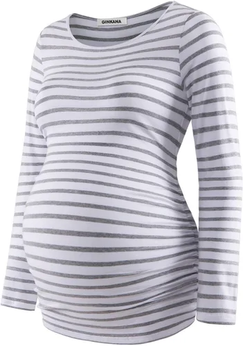 Vista 12 de GINKANA Camiseta de béisbol para mujer, cuello redondo, manga raglán floral, camiseta superior de maternidad, blusa para embarazo Esqueleto A-glow