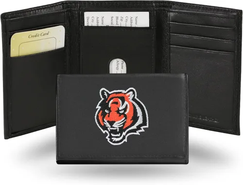 Vista 18 de Rico Industries NFL Football Embroidered Tri-fold Wallet