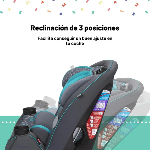 Vista 6 de Asiento de coche convertible Disney Grow and Go, orientado hacia atrás de 2.3-18 kg, orientado hacia adelante de 14-29 kg, refuerzo de 18-45 kg, se