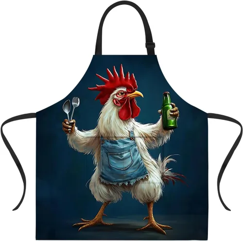 Vista 57 de ANNA QUEEN Delantal de Feliz Navidad para mujeres y hombres con bolsillos, delantal de muñeco de nieve, delantal de cocina ajustable para cocinero