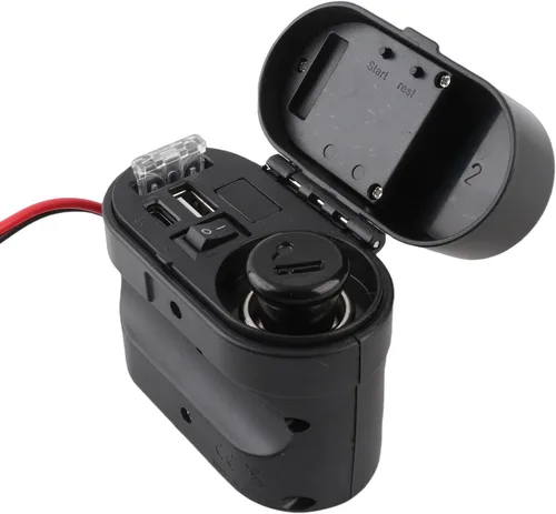 Vista 8 de Adaptador de teléfono USB dual para motocicleta, enchufe y voltaje para encendedor de cigarrillos